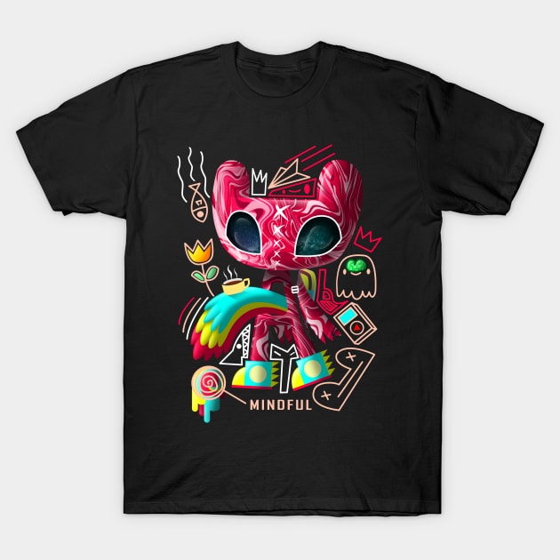 red cat ranger doodle T-Shirt by chachazart